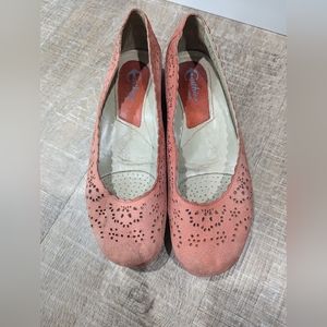 Earthues Bindi Ballet Flats Pink Coral Size 9